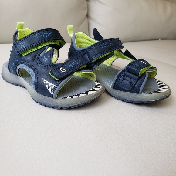 Blue Carters s8 Light Up Velcro Sandals - Picture 4 of 7